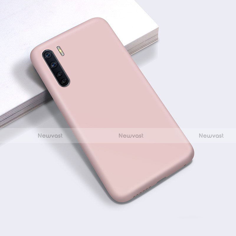 Ultra-thin Silicone Gel Soft Case 360 Degrees Cover for Oppo A91 Pink