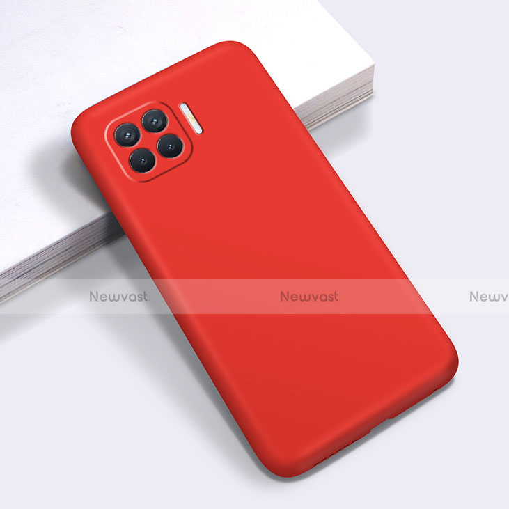 Ultra-thin Silicone Gel Soft Case 360 Degrees Cover for Oppo F17 Pro Red