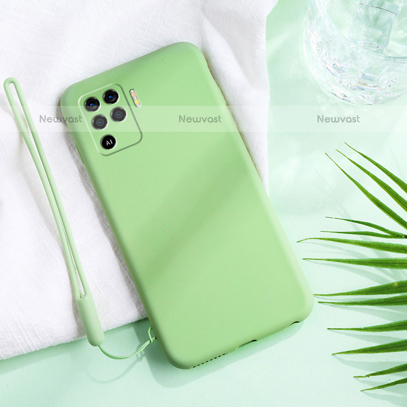 Ultra-thin Silicone Gel Soft Case 360 Degrees Cover for Oppo F19 Pro Matcha Green