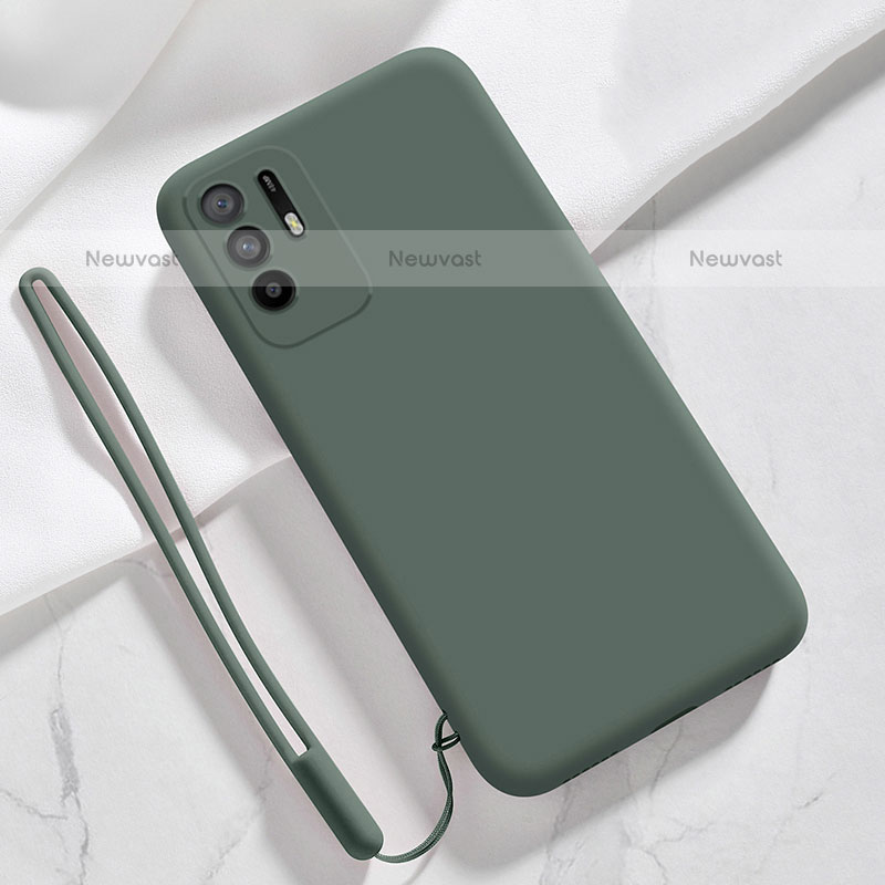 Ultra-thin Silicone Gel Soft Case 360 Degrees Cover for Oppo F19 Pro+ Plus 5G Midnight Green