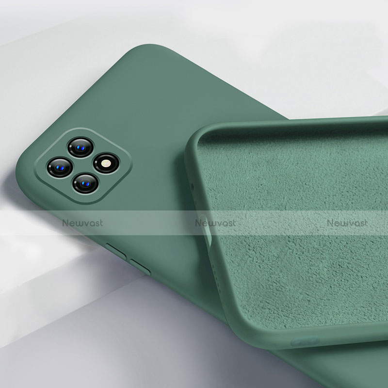 Ultra-thin Silicone Gel Soft Case 360 Degrees Cover for Oppo Reno4 SE 5G Midnight Green