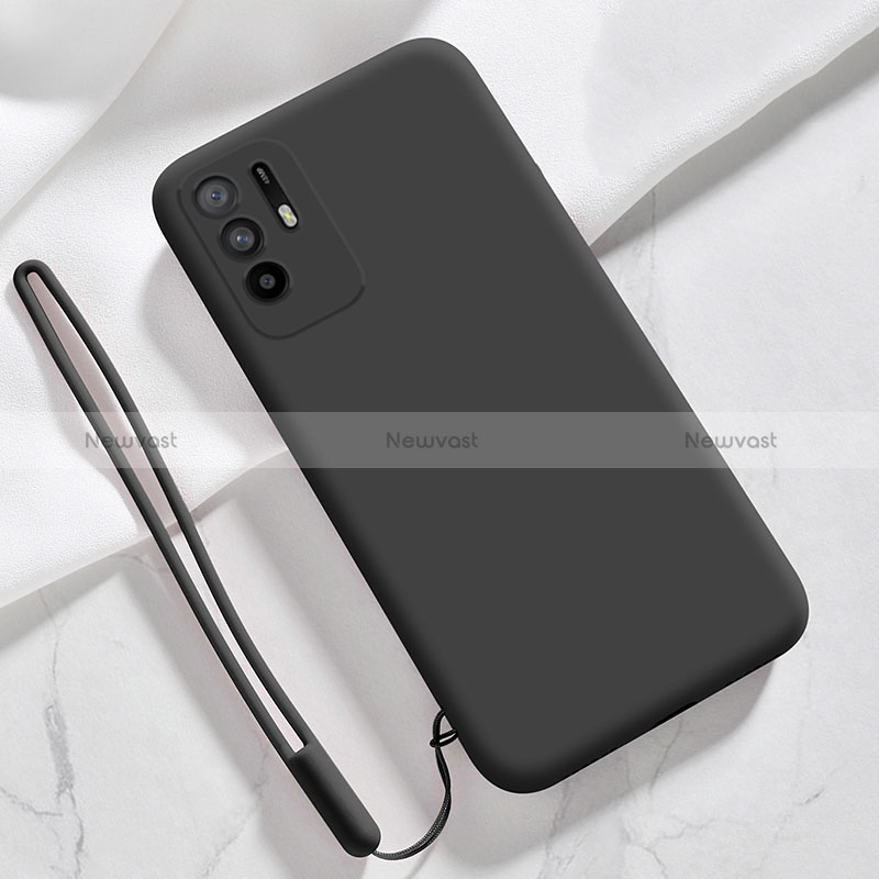 Ultra-thin Silicone Gel Soft Case 360 Degrees Cover for Oppo Reno5 Z 5G Black