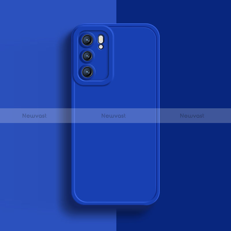 Ultra-thin Silicone Gel Soft Case 360 Degrees Cover for Oppo Reno6 5G Blue