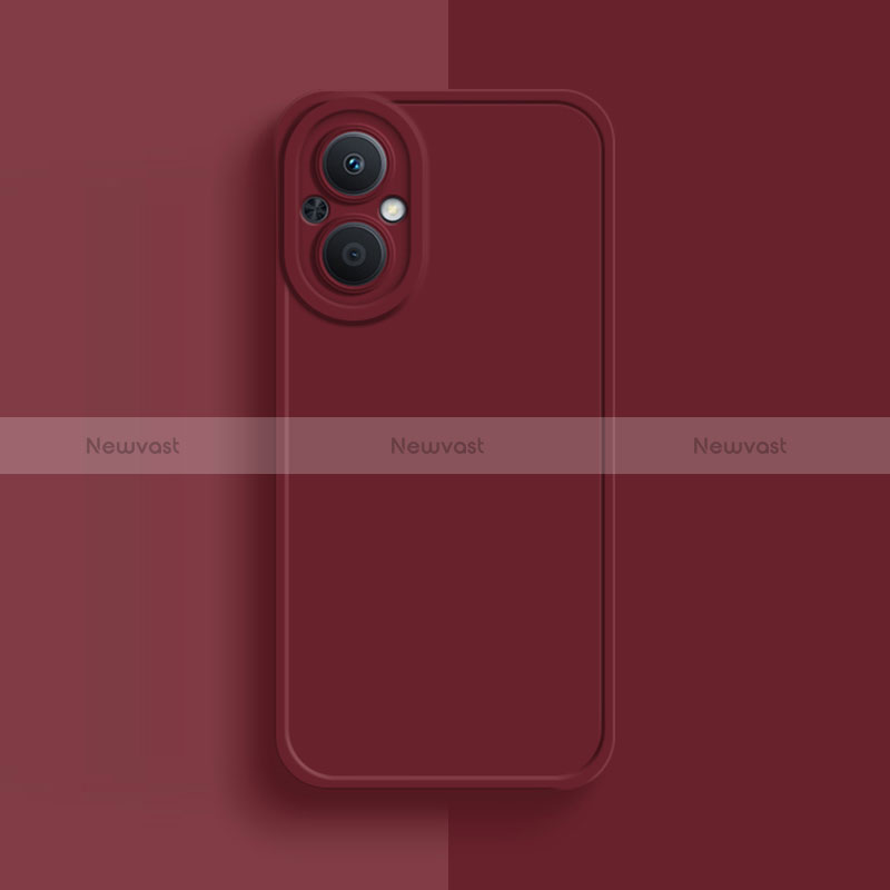 Ultra-thin Silicone Gel Soft Case 360 Degrees Cover for Oppo Reno7 Z 5G Red