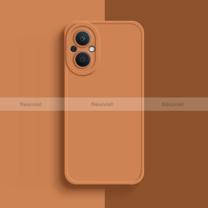 Ultra-thin Silicone Gel Soft Case 360 Degrees Cover for Oppo Reno8 Z 5G Orange