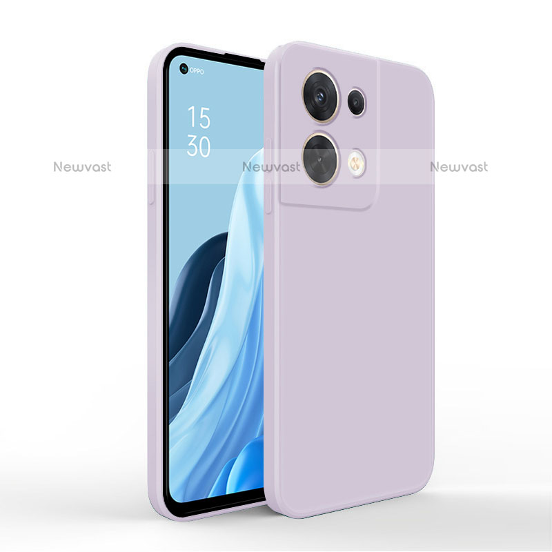 Ultra-thin Silicone Gel Soft Case 360 Degrees Cover for Oppo Reno9 Pro+ Plus 5G Clove Purple