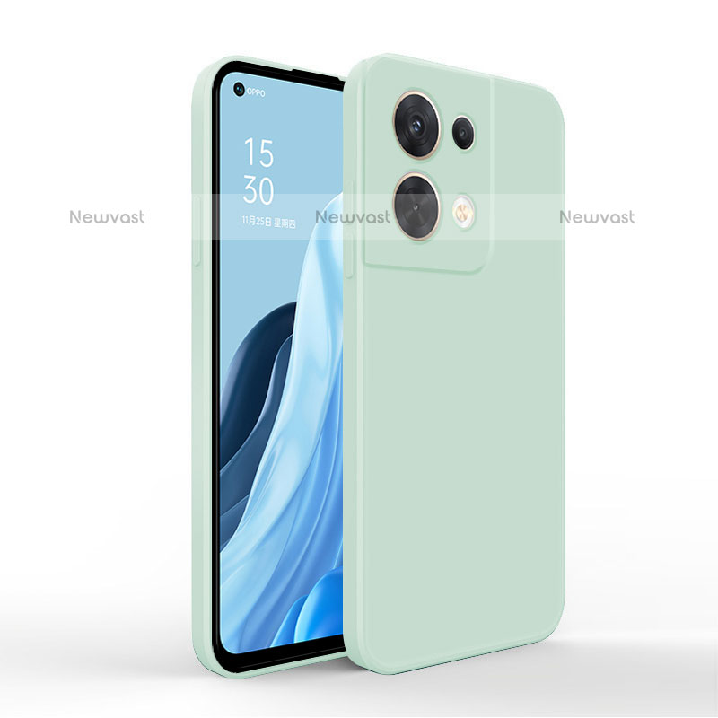 Ultra-thin Silicone Gel Soft Case 360 Degrees Cover for Oppo Reno9 Pro+ Plus 5G Matcha Green