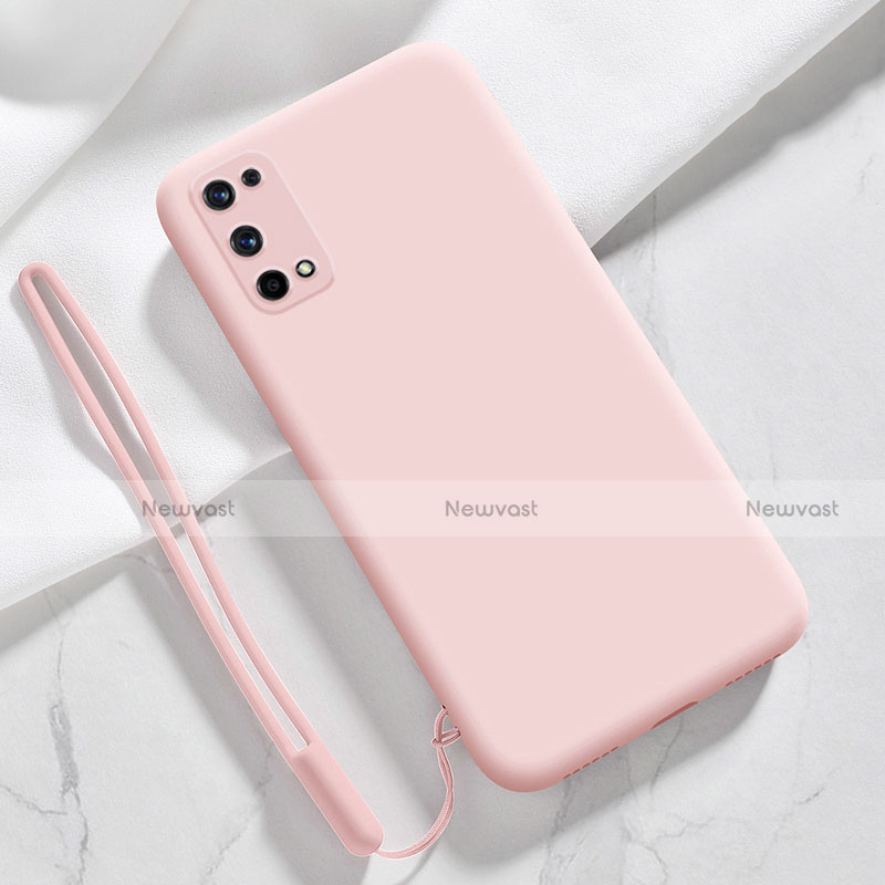 Ultra-thin Silicone Gel Soft Case 360 Degrees Cover for Realme X7 5G Pink