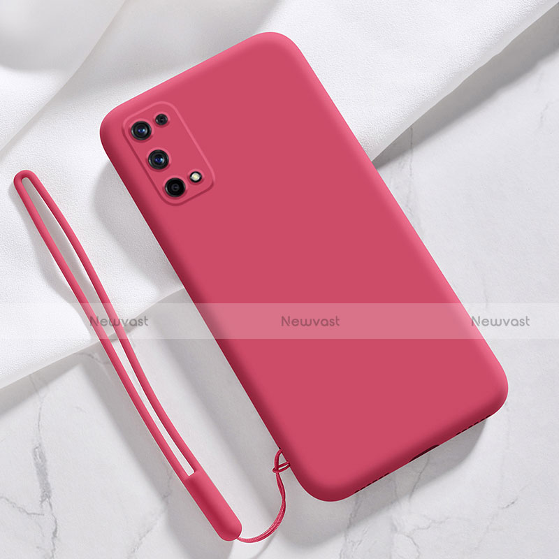 Ultra-thin Silicone Gel Soft Case 360 Degrees Cover for Realme X7 Pro 5G Red Wine