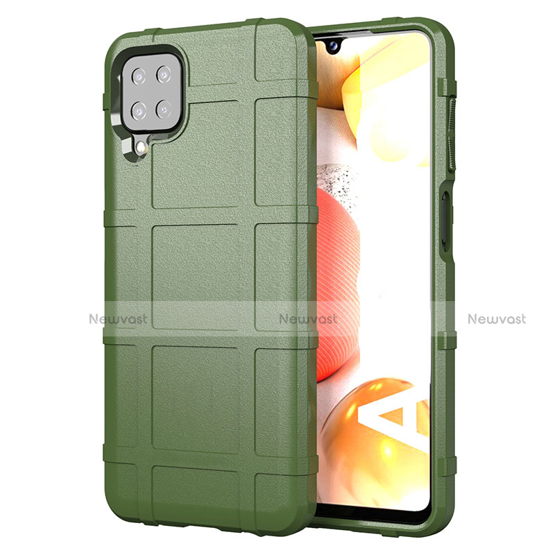 Ultra-thin Silicone Gel Soft Case 360 Degrees Cover for Samsung Galaxy A12 Army green