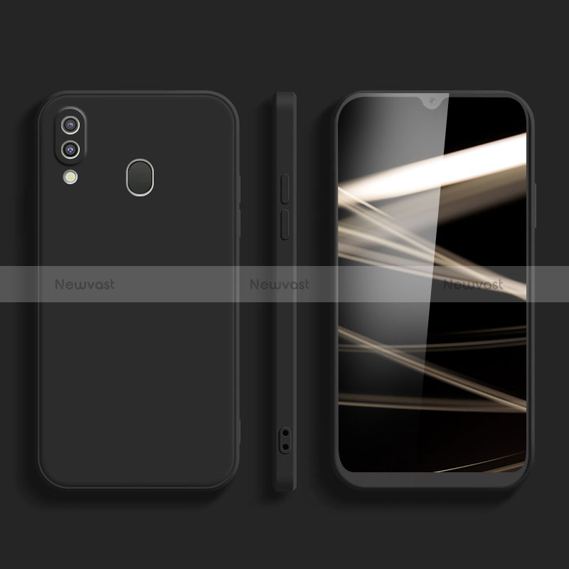 Ultra-thin Silicone Gel Soft Case 360 Degrees Cover for Samsung Galaxy A20e Black