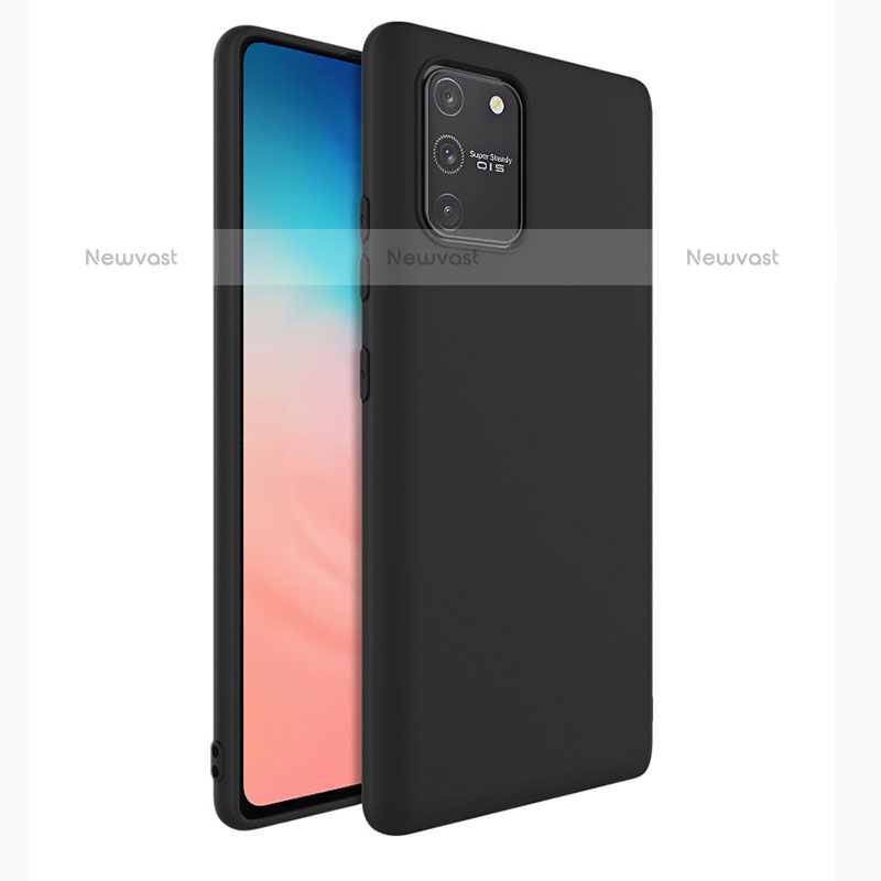 Ultra-thin Silicone Gel Soft Case 360 Degrees Cover for Samsung Galaxy A91 Black