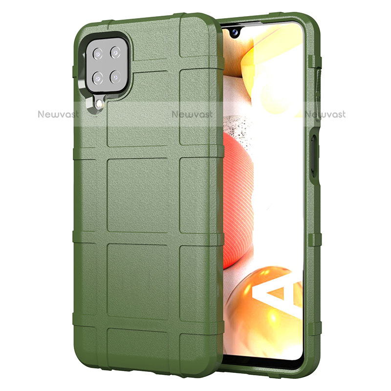 Ultra-thin Silicone Gel Soft Case 360 Degrees Cover for Samsung Galaxy F12 Army green