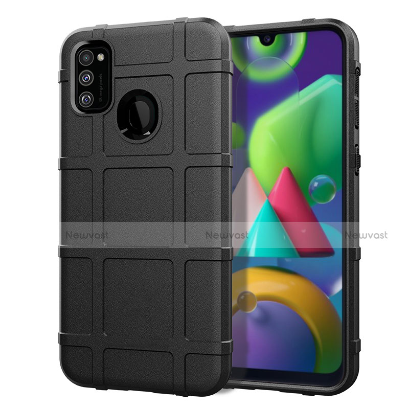 Ultra-thin Silicone Gel Soft Case 360 Degrees Cover for Samsung Galaxy M30s Black