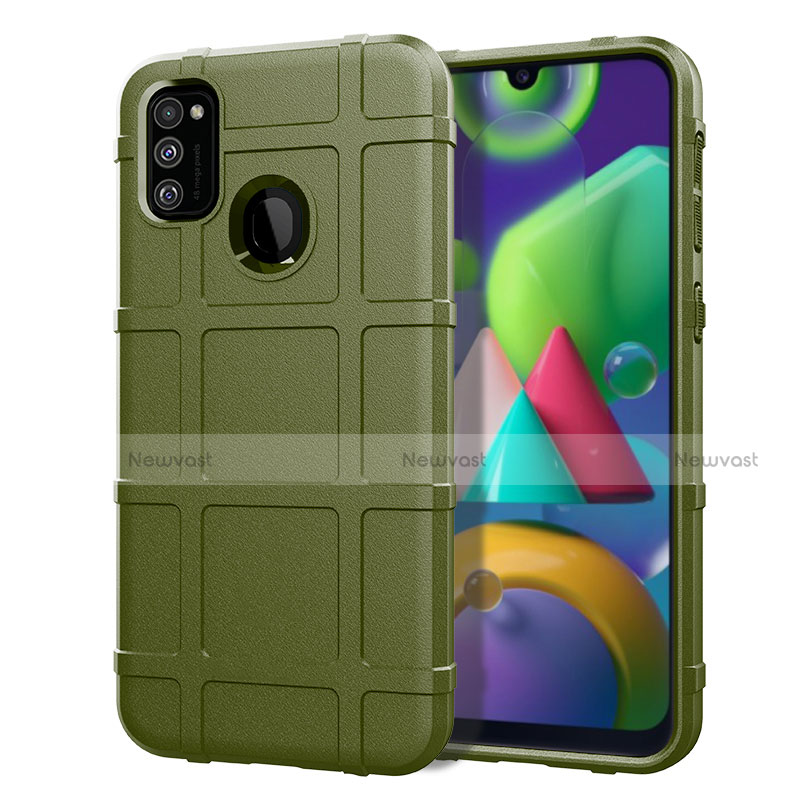 Ultra-thin Silicone Gel Soft Case 360 Degrees Cover for Samsung Galaxy M30s Green