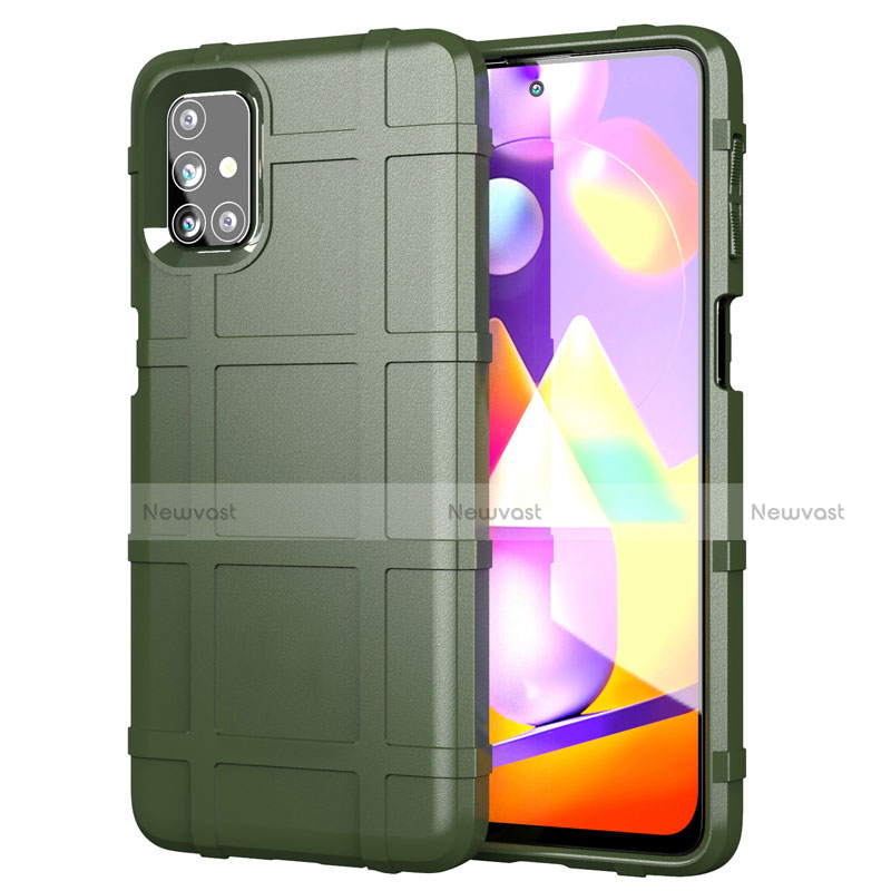 Ultra-thin Silicone Gel Soft Case 360 Degrees Cover for Samsung Galaxy M31s Army green