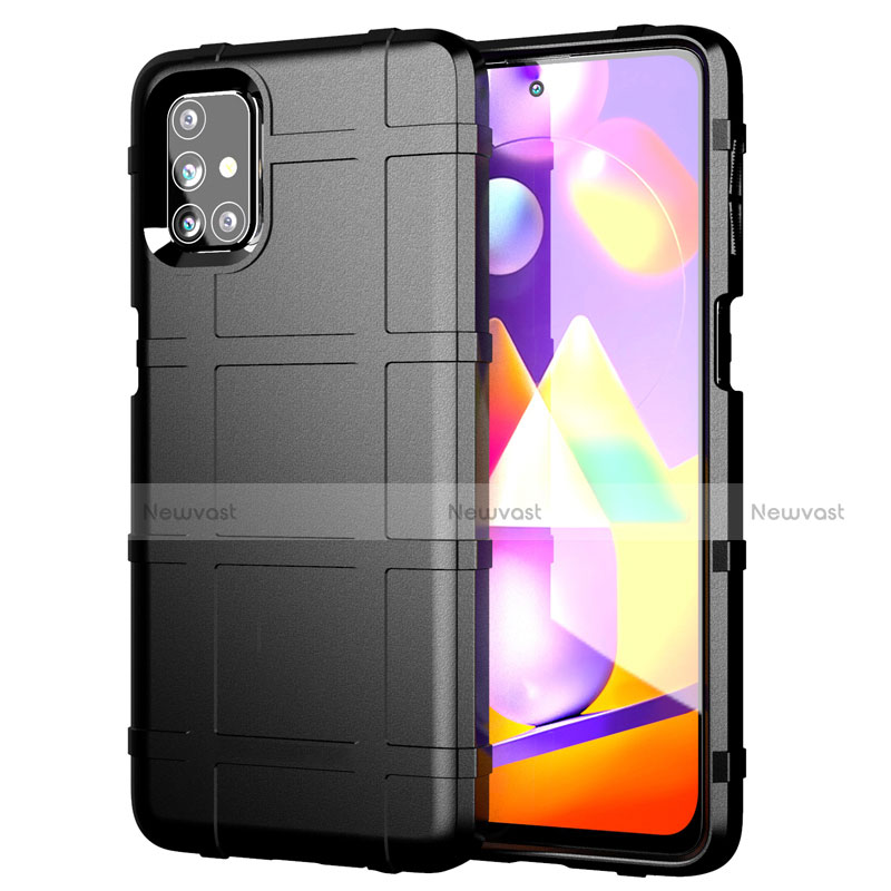 Ultra-thin Silicone Gel Soft Case 360 Degrees Cover for Samsung Galaxy M31s Black