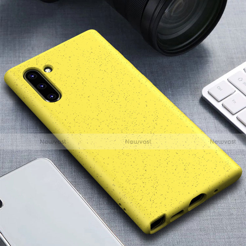 Ultra-thin Silicone Gel Soft Case 360 Degrees Cover for Samsung Galaxy Note 10 5G Yellow