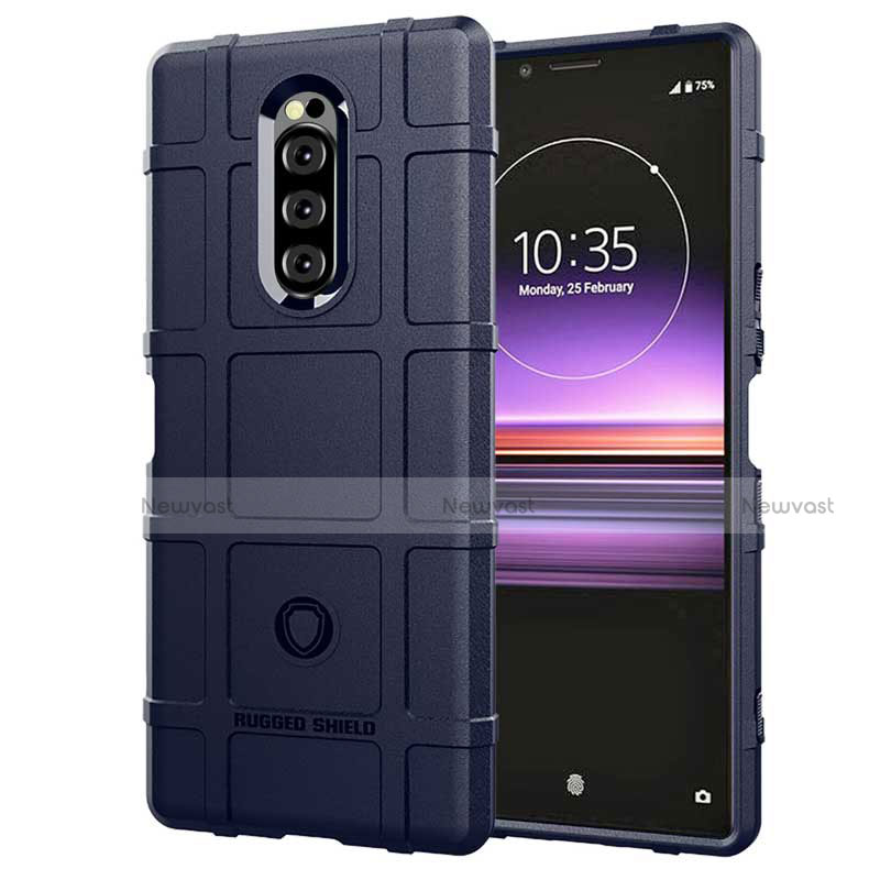 Ultra-thin Silicone Gel Soft Case 360 Degrees Cover for Sony Xperia 1 Blue