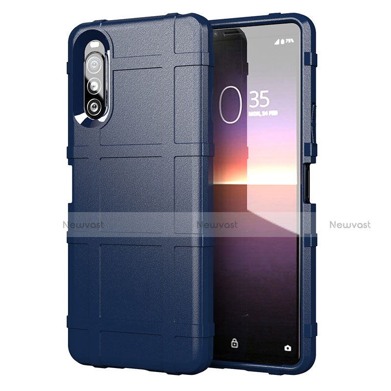 Ultra-thin Silicone Gel Soft Case 360 Degrees Cover for Sony Xperia 10 II Blue