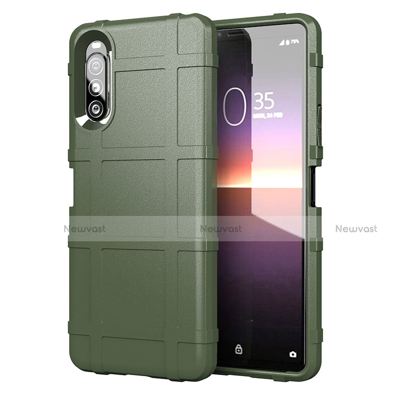 Ultra-thin Silicone Gel Soft Case 360 Degrees Cover for Sony Xperia 10 II Green