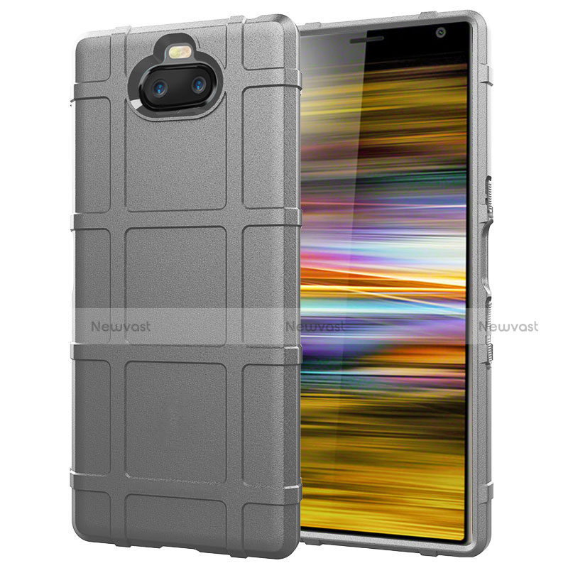 Ultra-thin Silicone Gel Soft Case 360 Degrees Cover for Sony Xperia 10 Silver