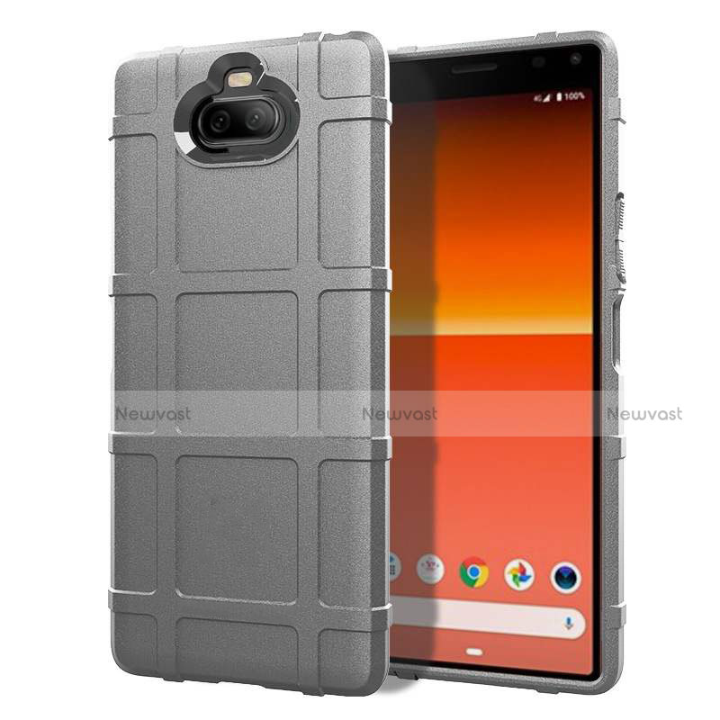Ultra-thin Silicone Gel Soft Case 360 Degrees Cover for Sony Xperia 8 Gray