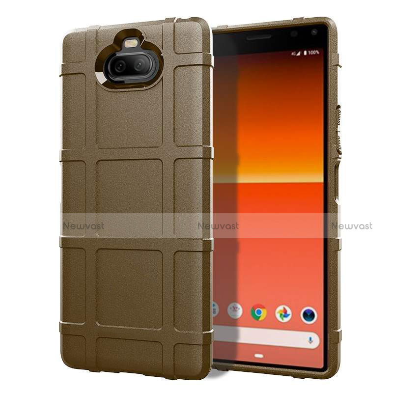 Ultra-thin Silicone Gel Soft Case 360 Degrees Cover for Sony Xperia 8 Lite Brown