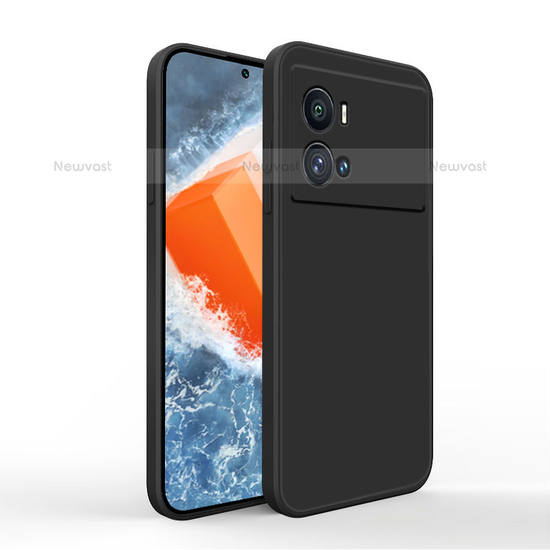 Ultra-thin Silicone Gel Soft Case 360 Degrees Cover for Vivo iQOO 9 Pro 5G Black