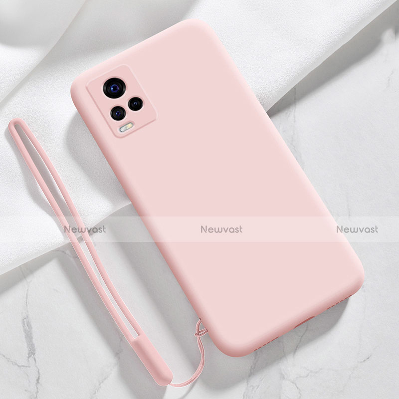 Ultra-thin Silicone Gel Soft Case 360 Degrees Cover for Vivo V20 Pro 5G Pink