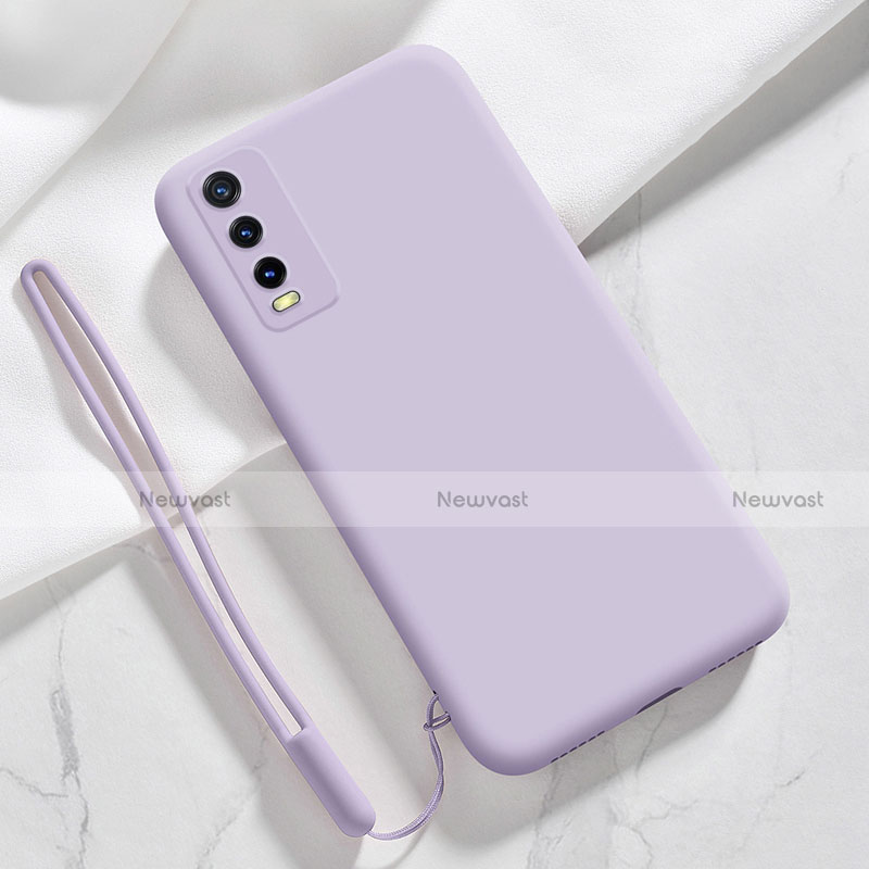 Ultra-thin Silicone Gel Soft Case 360 Degrees Cover for Vivo Y11s Clove Purple