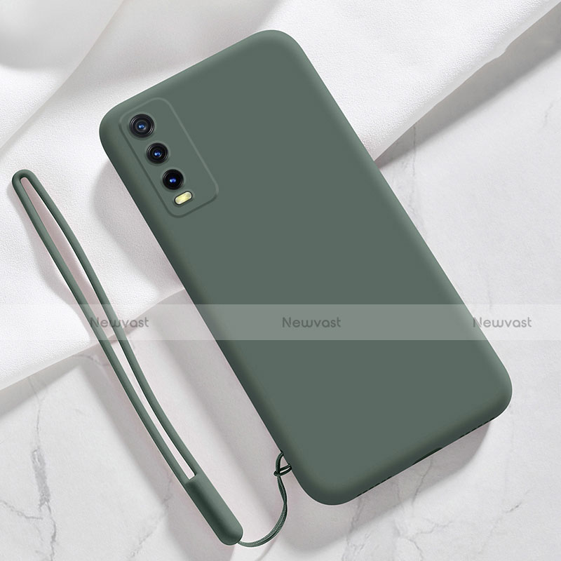 Ultra-thin Silicone Gel Soft Case 360 Degrees Cover for Vivo Y11s Midnight Green