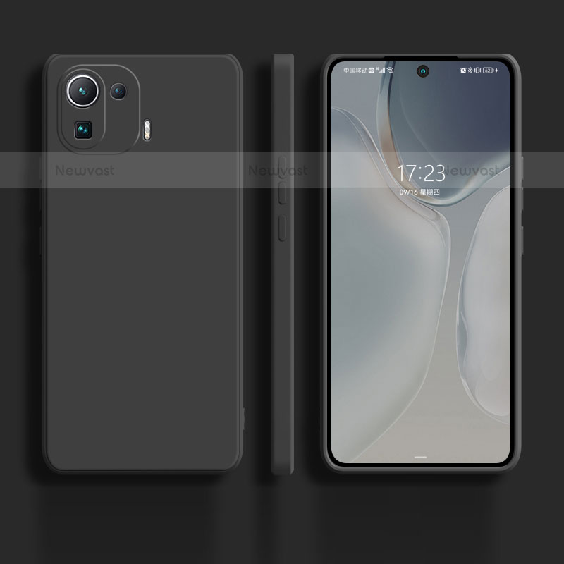 Ultra-thin Silicone Gel Soft Case 360 Degrees Cover for Xiaomi Mi 11 Pro 5G Black