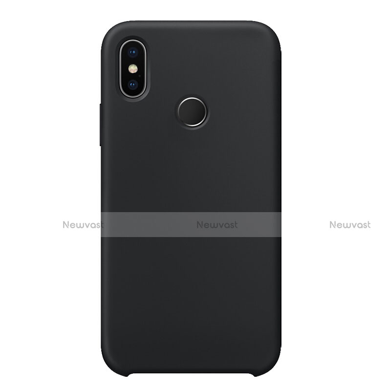 Ultra-thin Silicone Gel Soft Case 360 Degrees Cover for Xiaomi Mi 8 Black