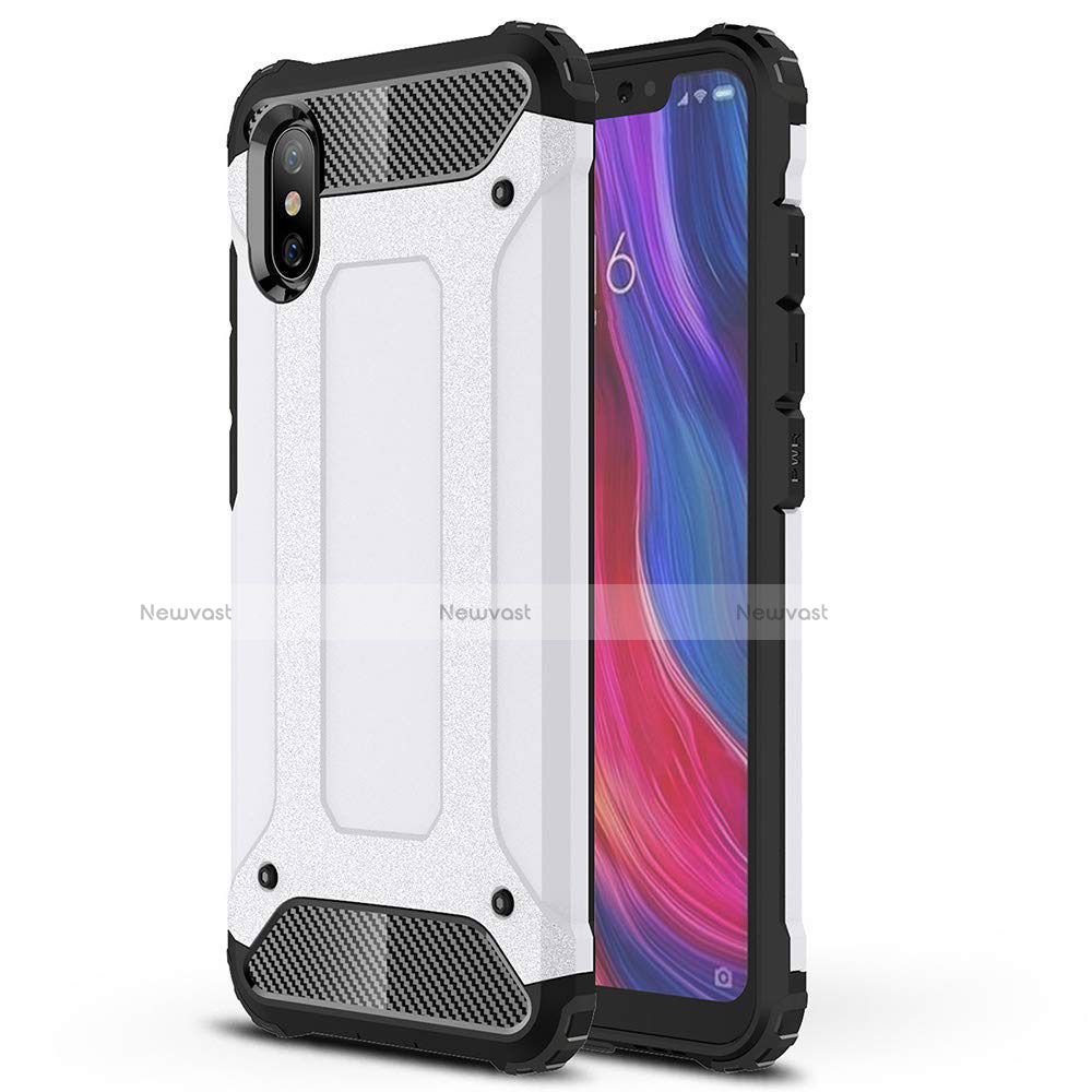 Ultra-thin Silicone Gel Soft Case 360 Degrees Cover for Xiaomi Mi 8 Pro Global Version White