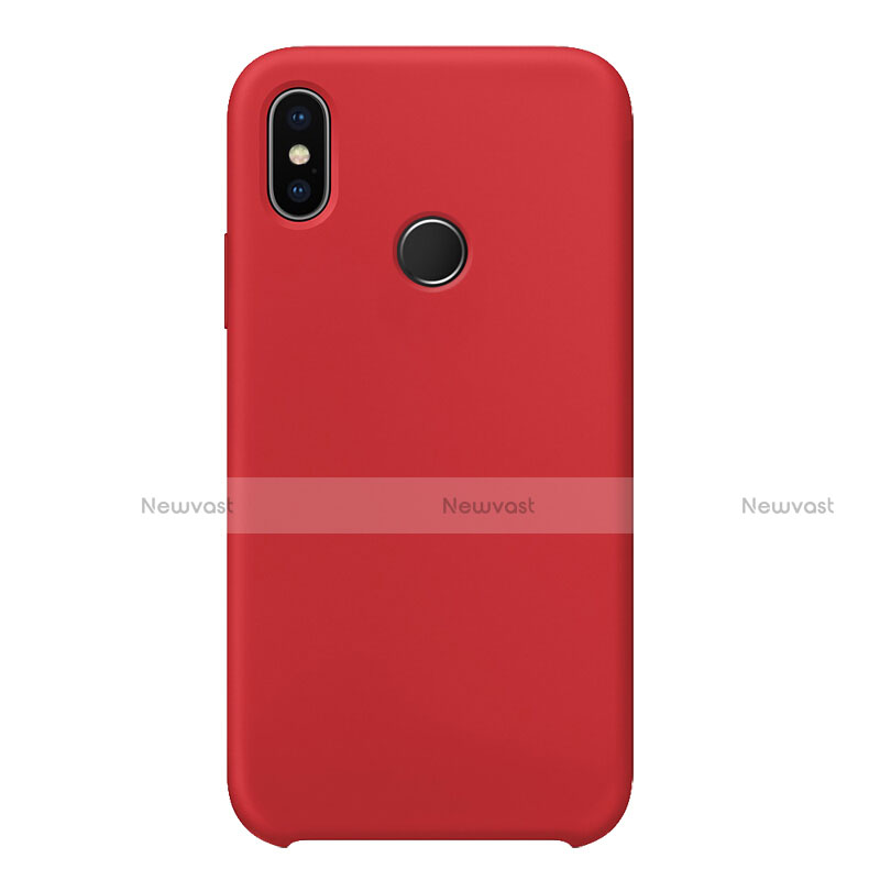Ultra-thin Silicone Gel Soft Case 360 Degrees Cover for Xiaomi Mi 8 Red