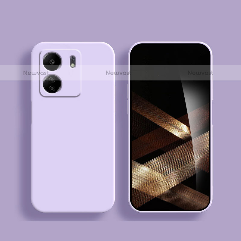 Ultra-thin Silicone Gel Soft Case 360 Degrees Cover for Xiaomi Redmi 13C Clove Purple