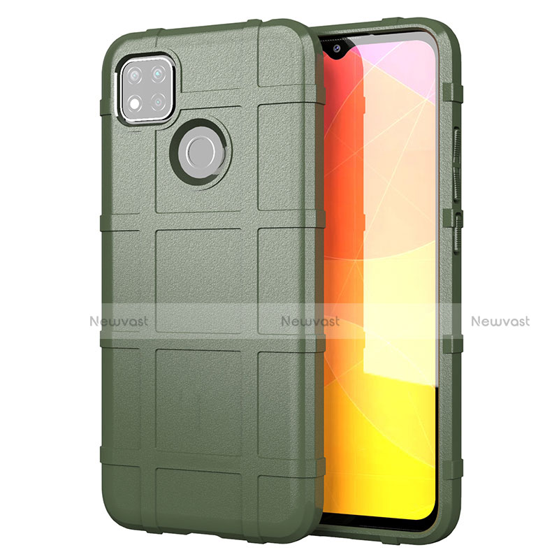 Ultra-thin Silicone Gel Soft Case 360 Degrees Cover for Xiaomi Redmi 9 India Army green