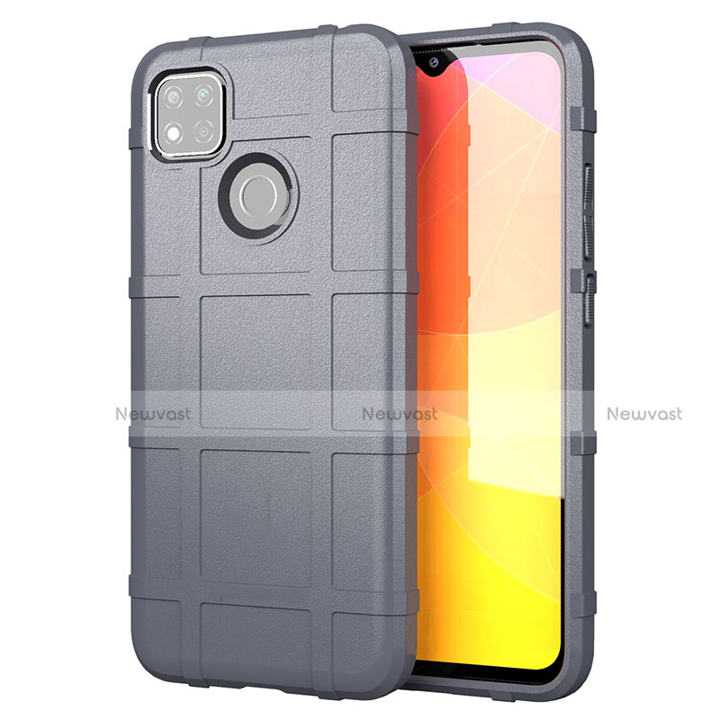 Ultra-thin Silicone Gel Soft Case 360 Degrees Cover for Xiaomi Redmi 9 India Gray