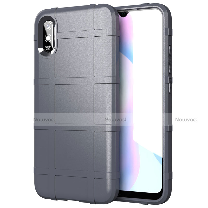 Ultra-thin Silicone Gel Soft Case 360 Degrees Cover for Xiaomi Redmi 9AT Gray