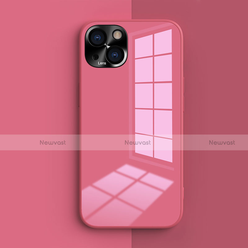 Ultra-thin Silicone Gel Soft Case 360 Degrees Cover G01 for Apple iPhone 14 Hot Pink