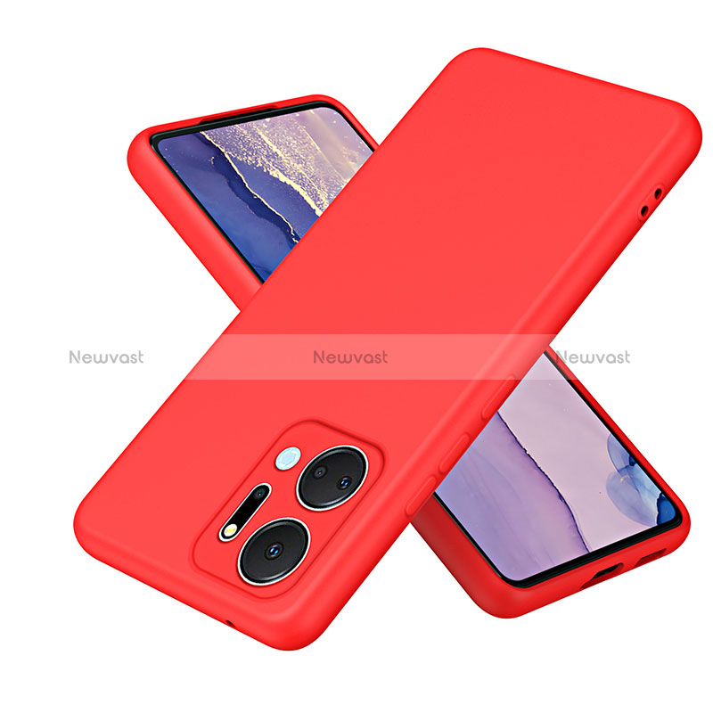 Ultra-thin Silicone Gel Soft Case 360 Degrees Cover H01P for Huawei Honor X7a Red