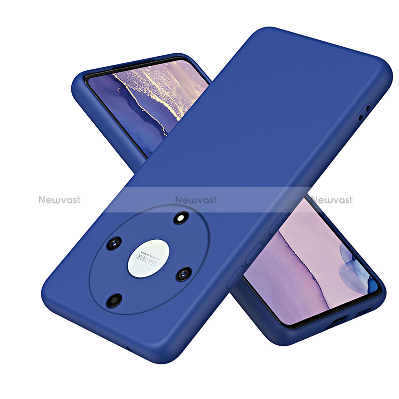 Ultra-thin Silicone Gel Soft Case 360 Degrees Cover H01P for Huawei Honor X9a 5G Blue