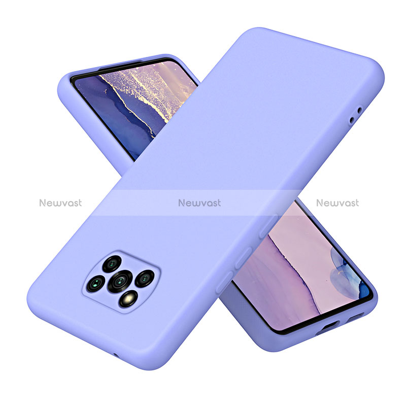 Ultra-thin Silicone Gel Soft Case 360 Degrees Cover H01P for Xiaomi Poco X3 NFC Purple