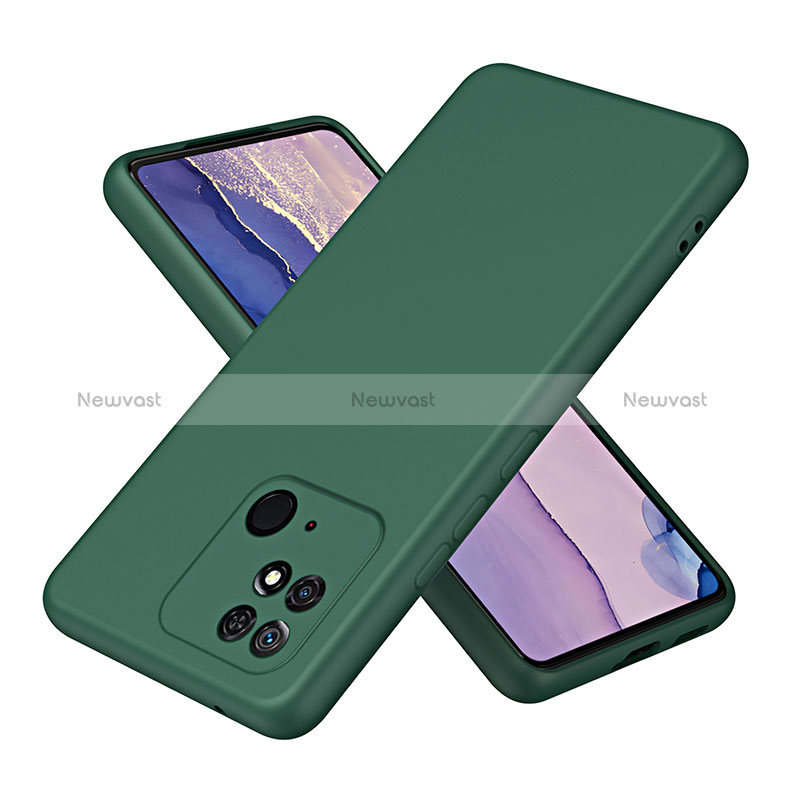 Ultra-thin Silicone Gel Soft Case 360 Degrees Cover H01P for Xiaomi Redmi 10C 4G Green