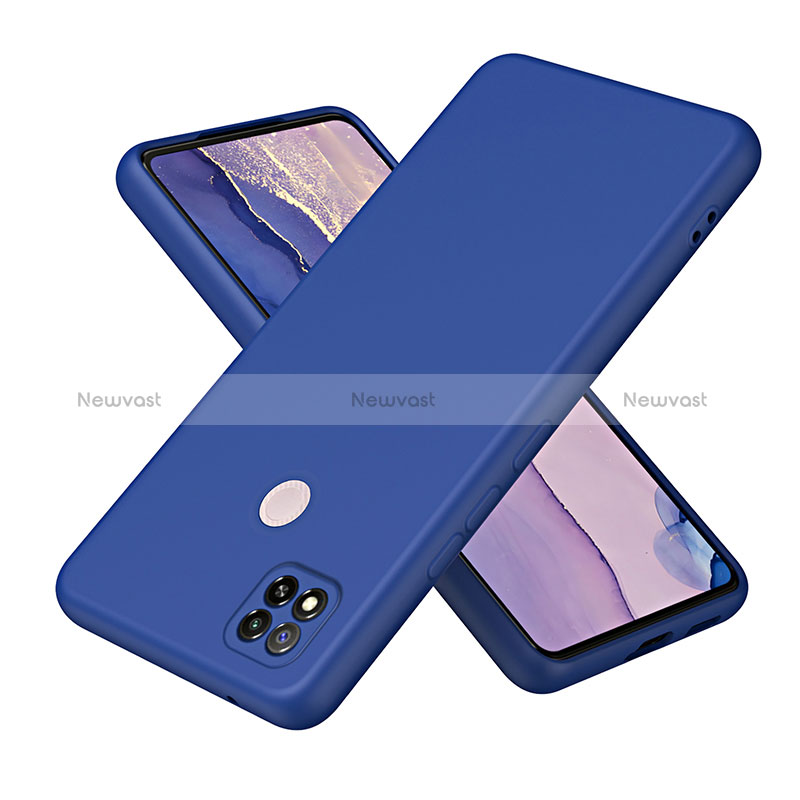 Ultra-thin Silicone Gel Soft Case 360 Degrees Cover H01P for Xiaomi Redmi 9C NFC Blue
