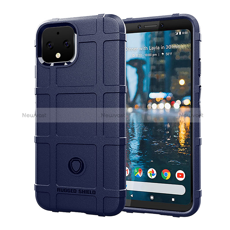 Ultra-thin Silicone Gel Soft Case 360 Degrees Cover J01S for Google Pixel 4 Blue