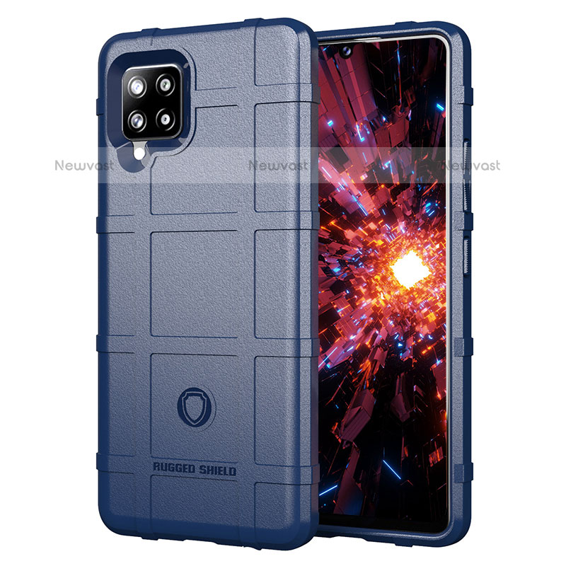 Ultra-thin Silicone Gel Soft Case 360 Degrees Cover J01S for Samsung Galaxy A42 5G Blue