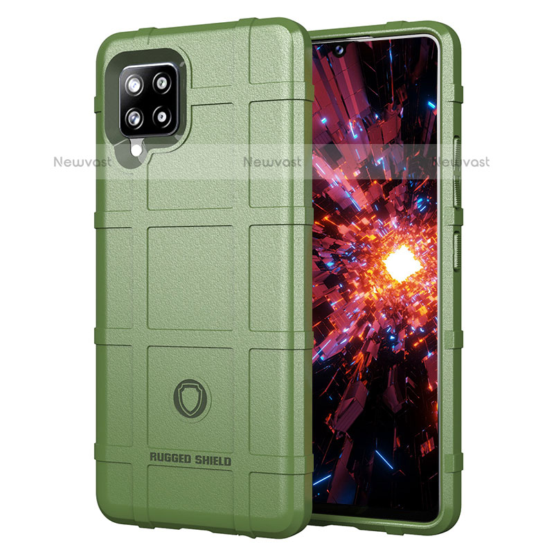 Ultra-thin Silicone Gel Soft Case 360 Degrees Cover J01S for Samsung Galaxy A42 5G Green