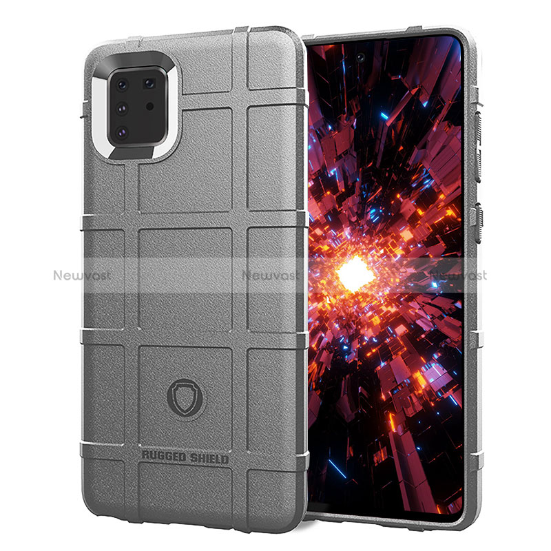 Ultra-thin Silicone Gel Soft Case 360 Degrees Cover J01S for Samsung Galaxy A81 Gray
